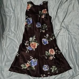 Satiny Flowered Mini Dress Size 5/6